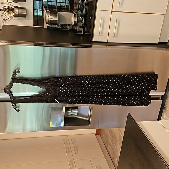 INTIMATELY FREE PEOPLE Bad For You Slip Dress ~ Black Polka Dot Print Lace L NWT - Picture 11 of 16